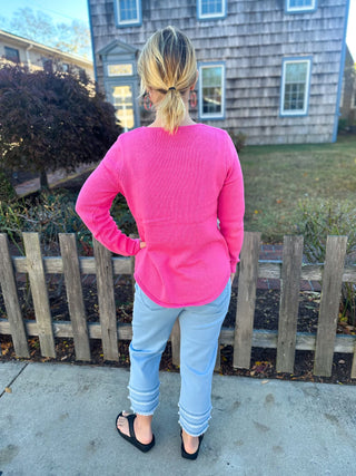 Lulu B Pink Heart Sweater