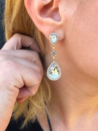 Irridescent Crystal Earrings