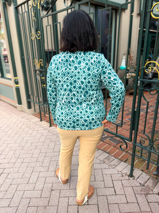 Bangladine by Lulu B Khaki Pull-On Ankle Pant