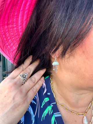 Seafoam Jellyfish Earrings