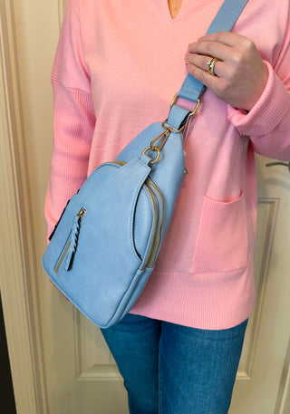 NIKKI CROSSBODY SLING GLACIAL BLUE