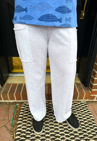 Escape by Habitat White Cotton Pocket Flood Pant