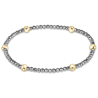 enewton presence silver faceted hematite 2mm bracelet
