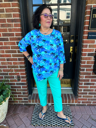 Bangladine by Lulu B Clear Seafoam Contemporary Capris