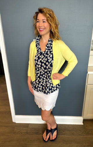 Bangladine by Lulu B White Scallop Skort