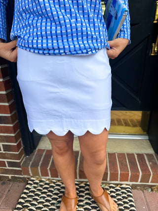 Bangladine by Lulu B White Scallop Skort