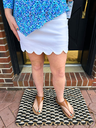 Bangladine by Lulu B White Scallop Skort
