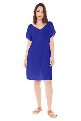 Oh My Gauze Beach Dress Cobalt