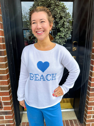 Beach Heart Pullover Sweater