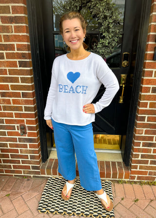 Beach Heart Pullover Sweater