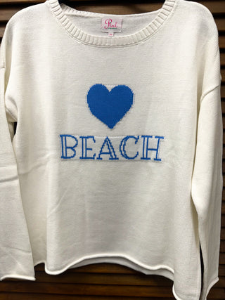Beach Heart Pullover Sweater