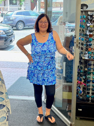 Lulu B Blue Coral Cha Cha Dress