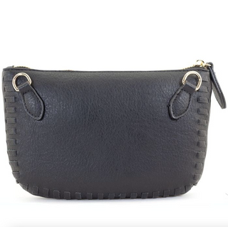 Bonnie Dual Compartment Whipstitch Crossbody - Charcoal