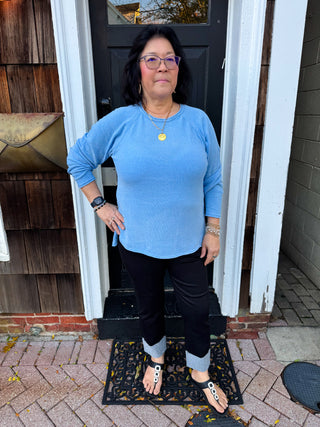 Lulu B Black Rhinestone Cuff Pull on Jean