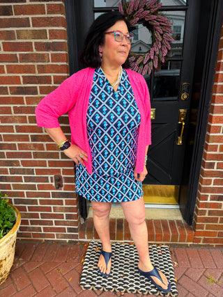 Lulu B Bright Hot Pink Lightweight Cardigan