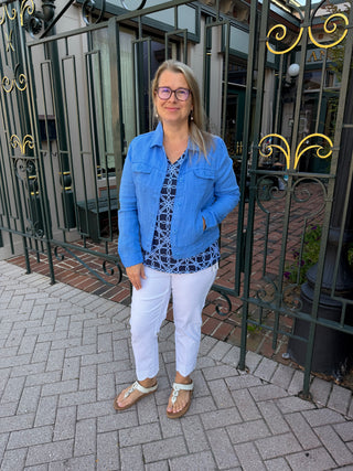 Lulu B Bangladine White Scallop Capri