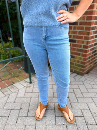 Charlie B Claudia Slim Leg Light Blue Jeans