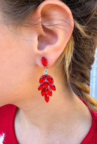 Red Feather Earrings