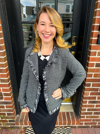 Lulu B Black Fringe Cardigan