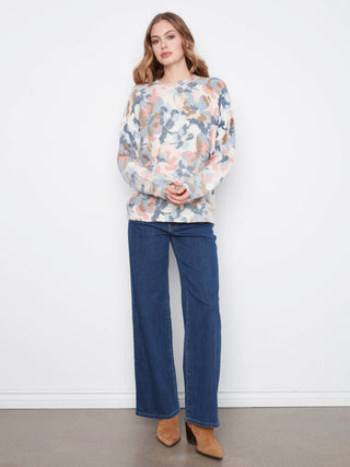 Charlie B Reversible Printed Sweater in Dream