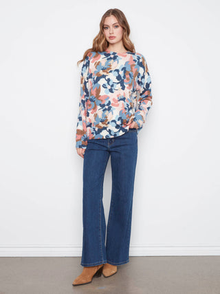 Charlie B Reversible Printed Sweater in Dream