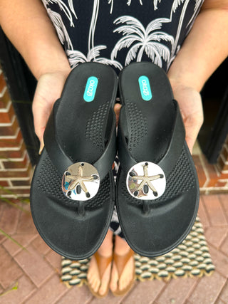 OkaB Licorice Sand Dollar Sandals