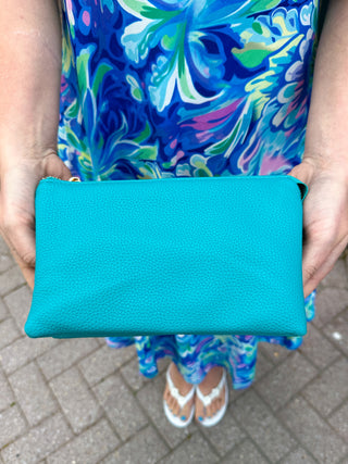 Riley Vegan Crossbody - Ocean Teal