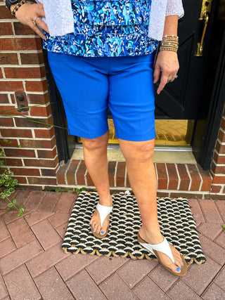 Bangladine by Lulu B Blue 10" Inseam Shorts