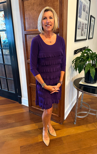 Tango Mango Plum Long Sleeve Cha Cha Dress