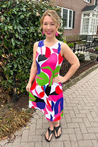 Tango Modern Bloom A-line Dress with Pockets