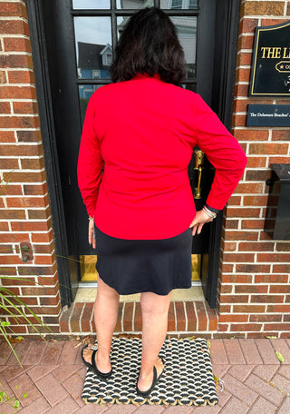 Lulu B Crimson Quarter Zip Pullover