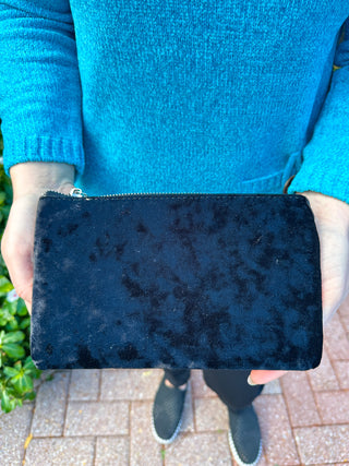 RILEY BAG VELVET BLACK