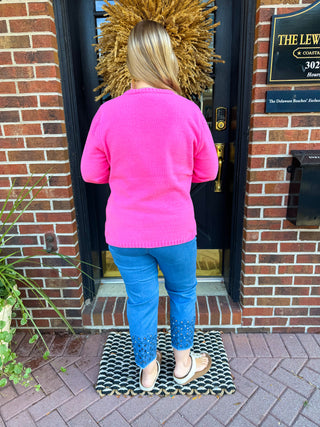 Lulu B Hot Pink Chenille Sweater
