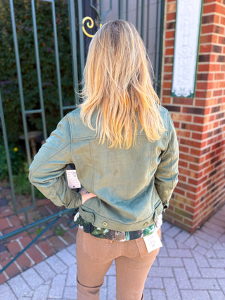 Tango Mango Sage Faux Suede Jacket