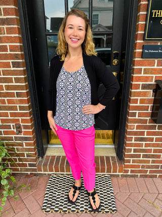 Bangladine by Lulu B Bright Hot Pink Contemporary Capris