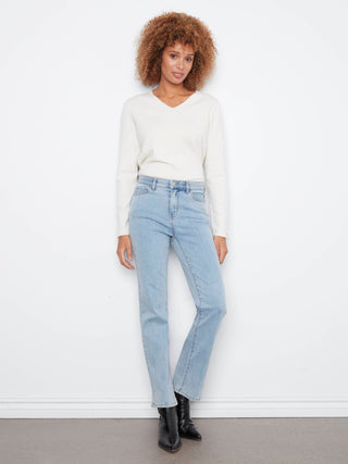 Charlie B Charlotte Straight Leg Jeans in Light Blue
