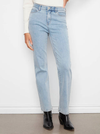 Charlie B Charlotte Straight Leg Jeans in Light Blue