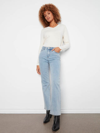 Charlie B Charlotte Straight Leg Jeans in Light Blue