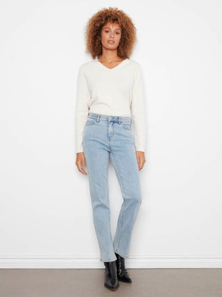 Charlie B Charlotte Straight Leg Jeans in Light Blue