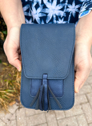 Harper Crossbody Bag Navy Shimmer