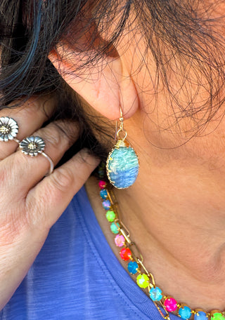 Aqua and Blue Earrings