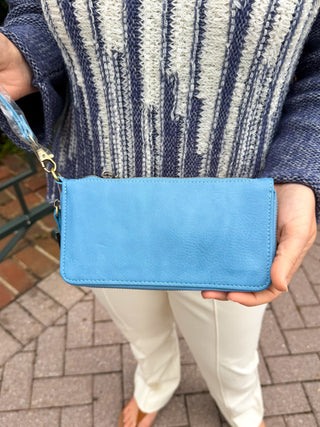 Joy Susan Denim Chloe Zip Around Wallet