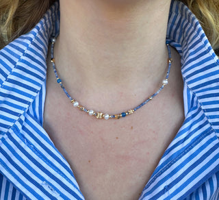 Blue Beaded Necklace