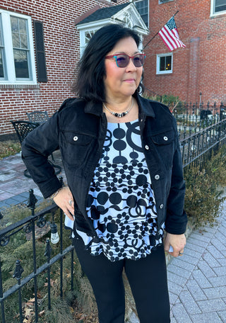 Lulu B Black Velvet Jacket