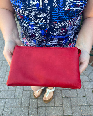 Riley Vegan Crossbody - Red