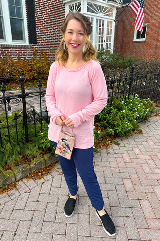 Lulu B Navy Secret Pocket Capri Leggings