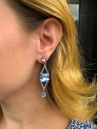 Blue Crystal Earrings