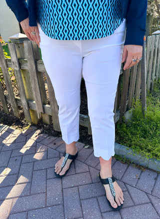 Lulu B Bangladine White Scallop Capri