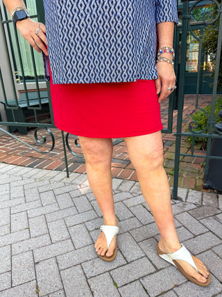 Lulu B Crimson Zip Skort