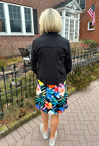 Tango Mango Stretch Linen Jacket Black